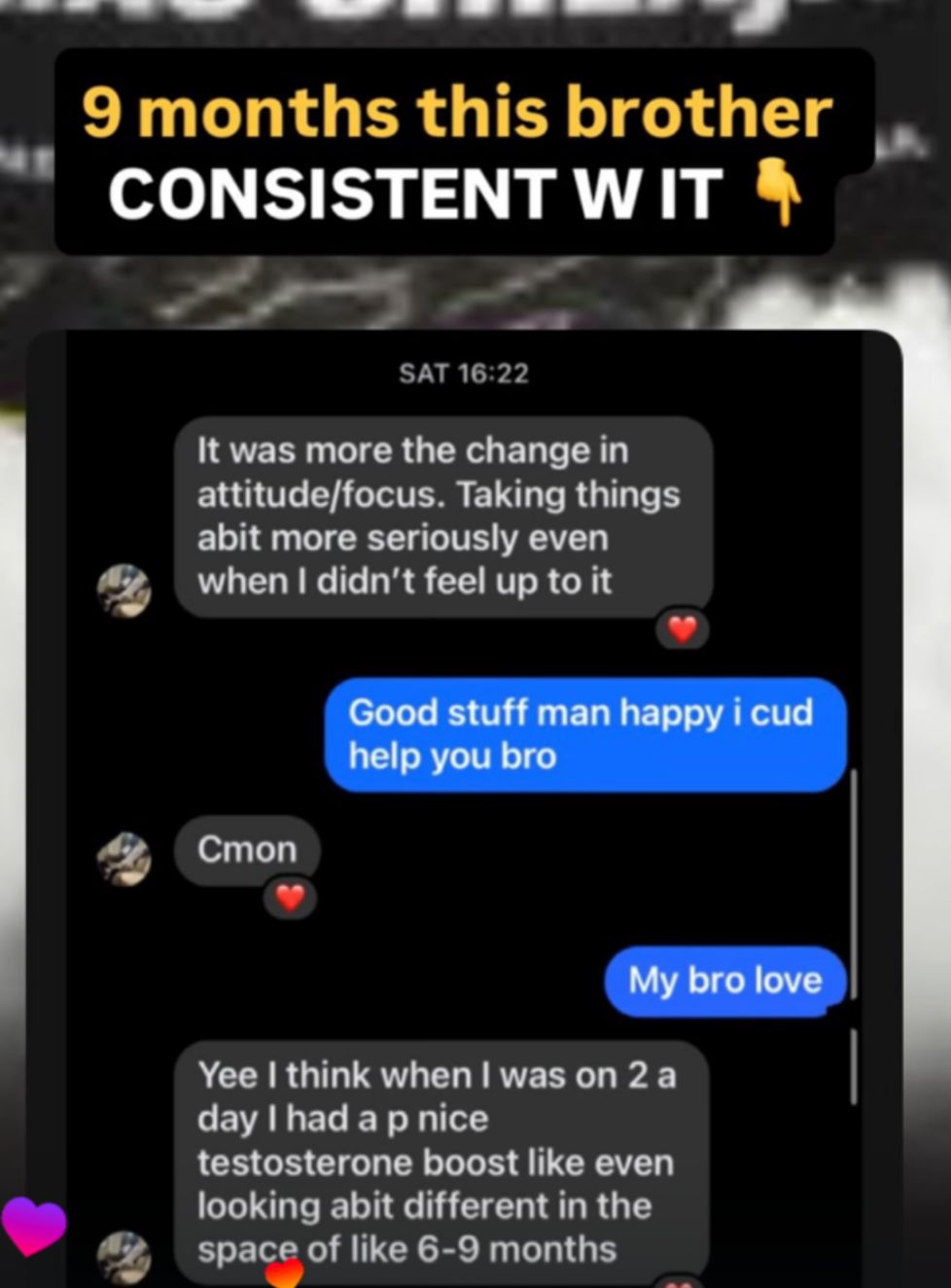 9 months consistent — testosterone & focus review